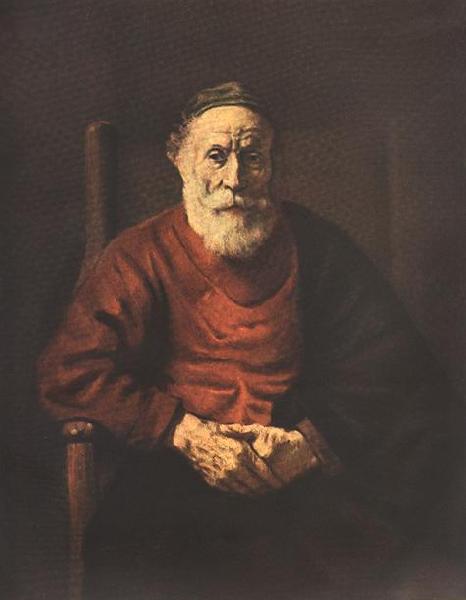 REMBRANDT Harmenszoon van Rijn Portrait of an Old Man in Red ry Sweden oil painting art
